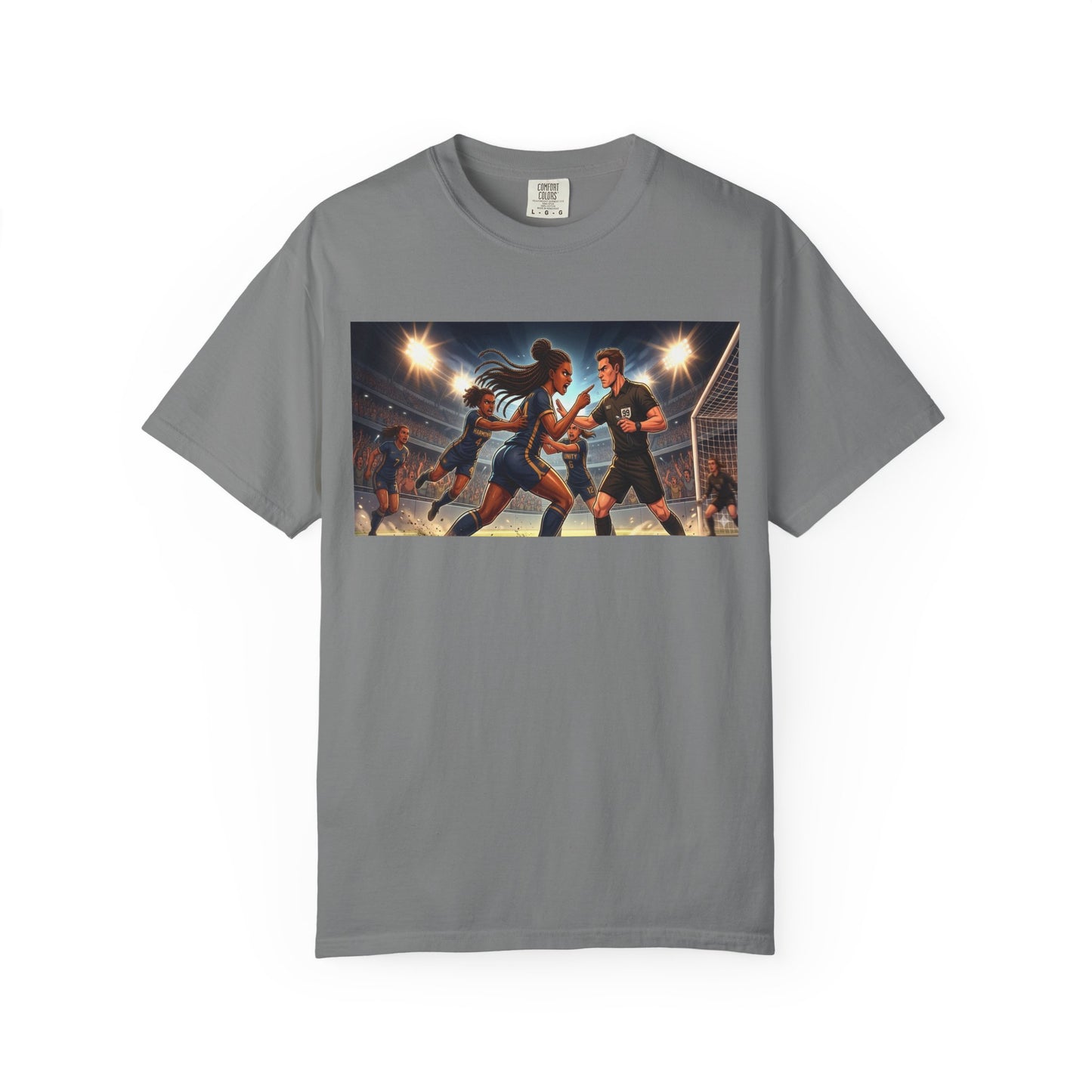 Soccer Arguing With Referee T-Shirt — Vintage Stadium Action Graphic Tee