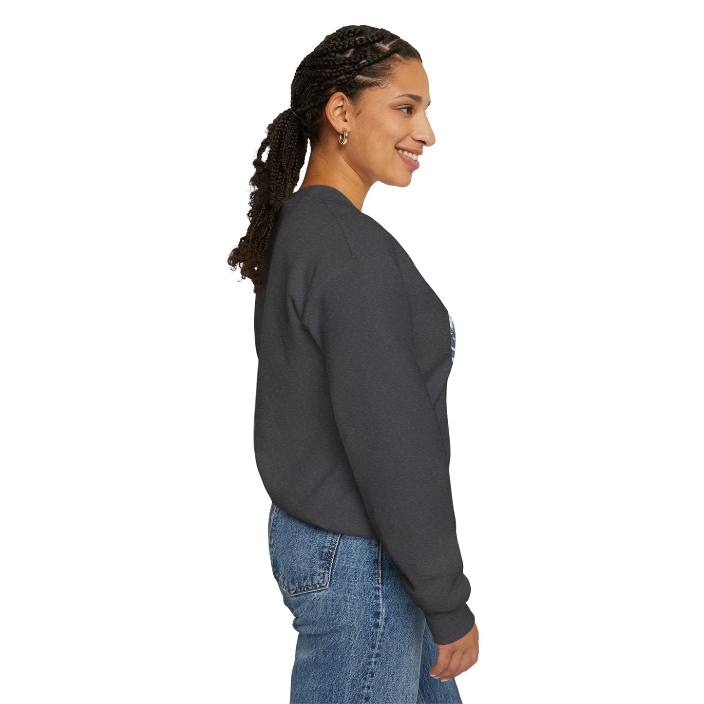 Crewneck Sweatshirt — Franconia Notch Winter Couple Scenic Graphic