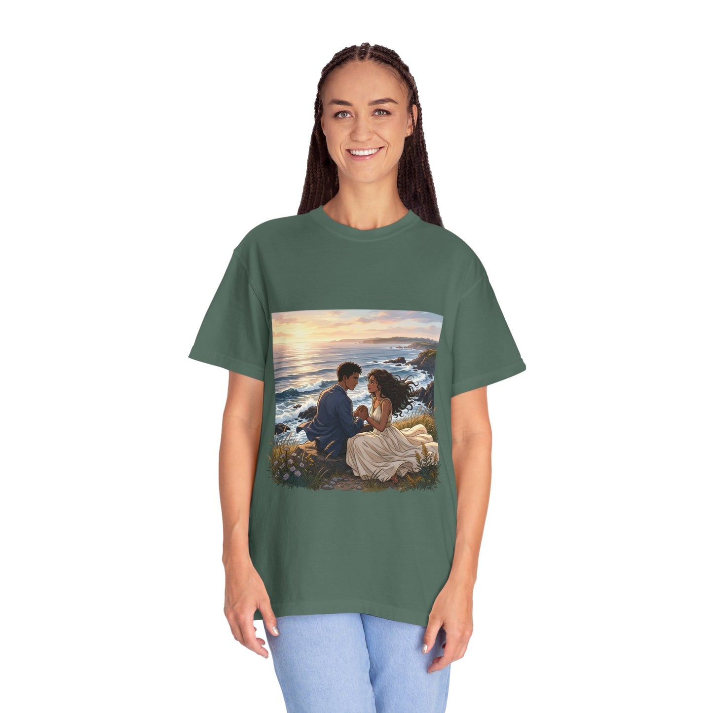 Romantic Sunset Beach Couple T-Shirt