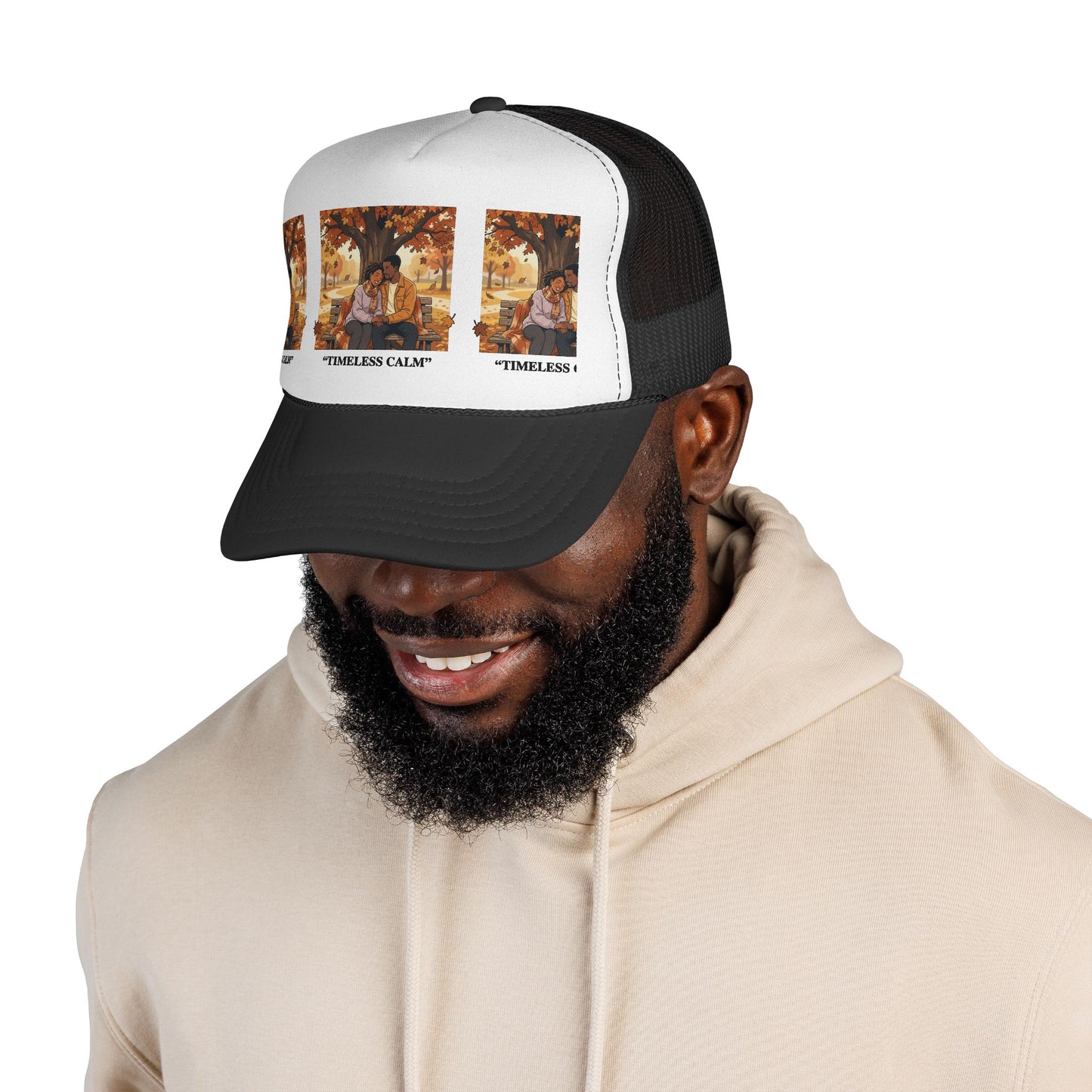 Trucker Cap — "Timeless Calm" Autumn Couple Vintage Patch