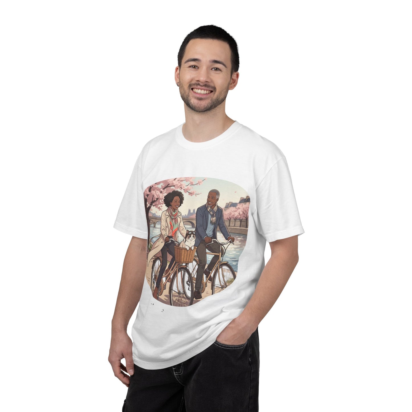 Couples Cherry Blossom Bike Ride T-Shirt