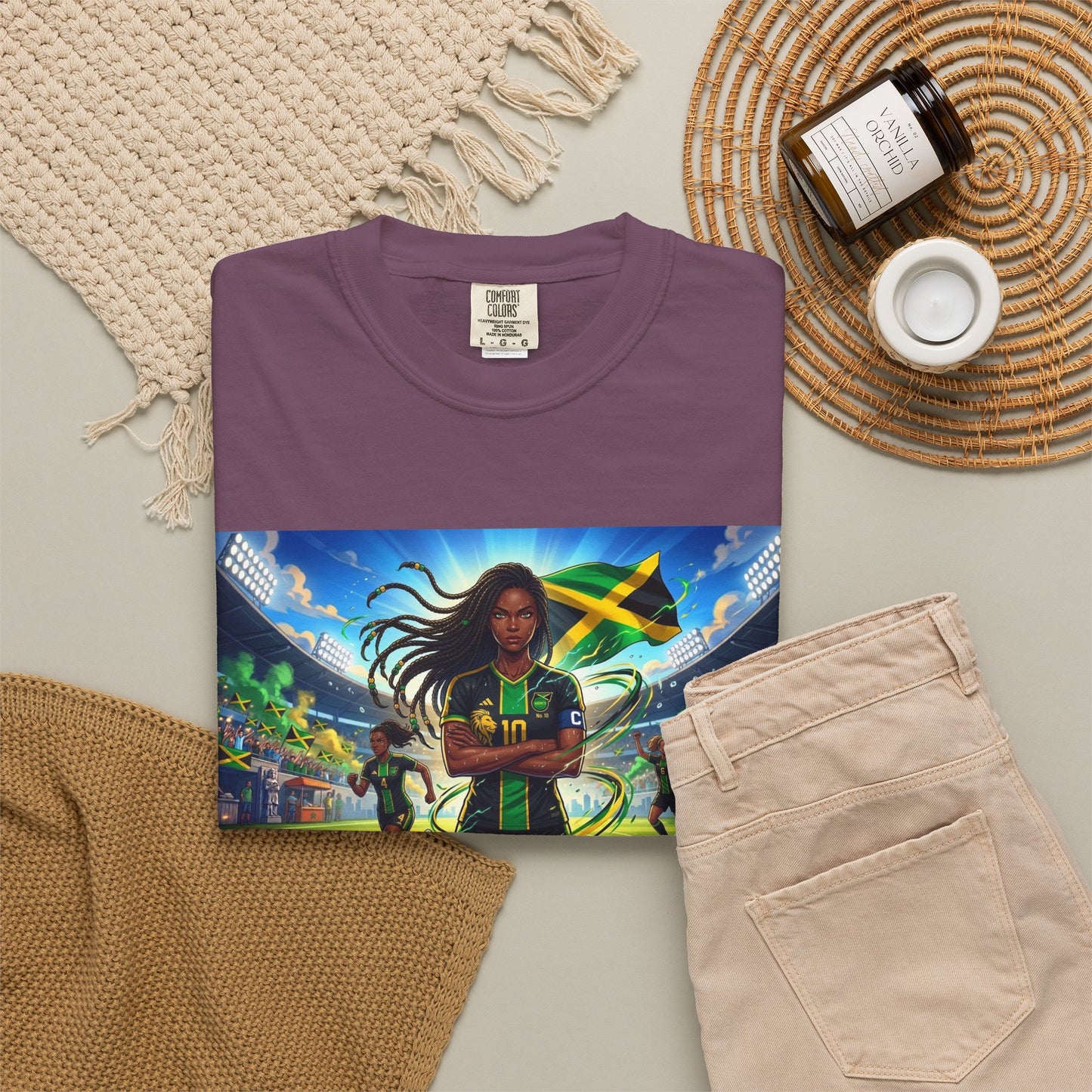 Jamaican Soccer Captain T-Shirt — Rasta Player Stadium Graphic Tee
