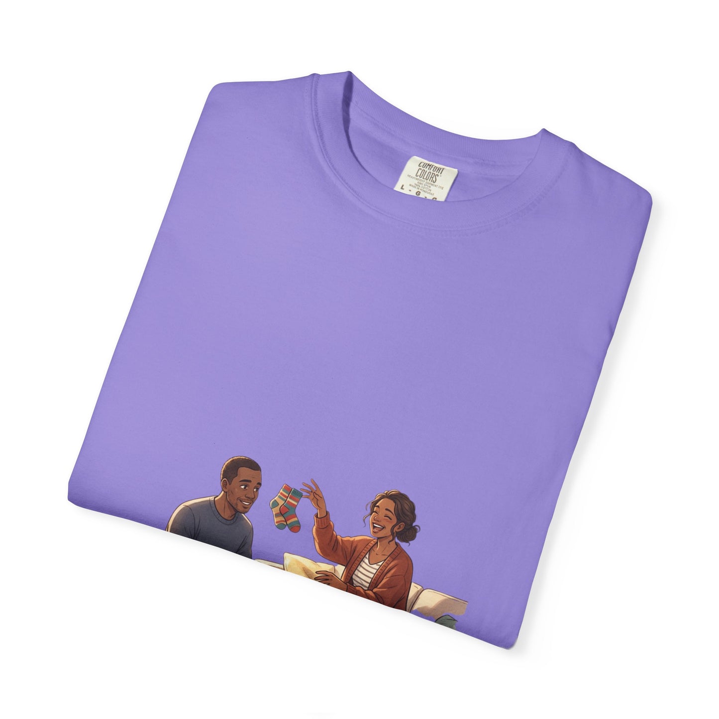 Picnic Cheers T-Shirt — Vintage Couple & Dog Illustration Tee