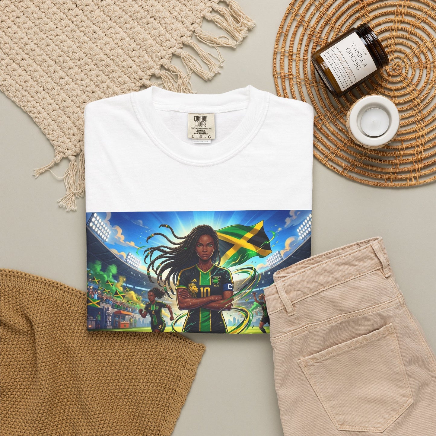 Jamaican Soccer Captain T-Shirt — Rasta Player Stadium Graphic Tee