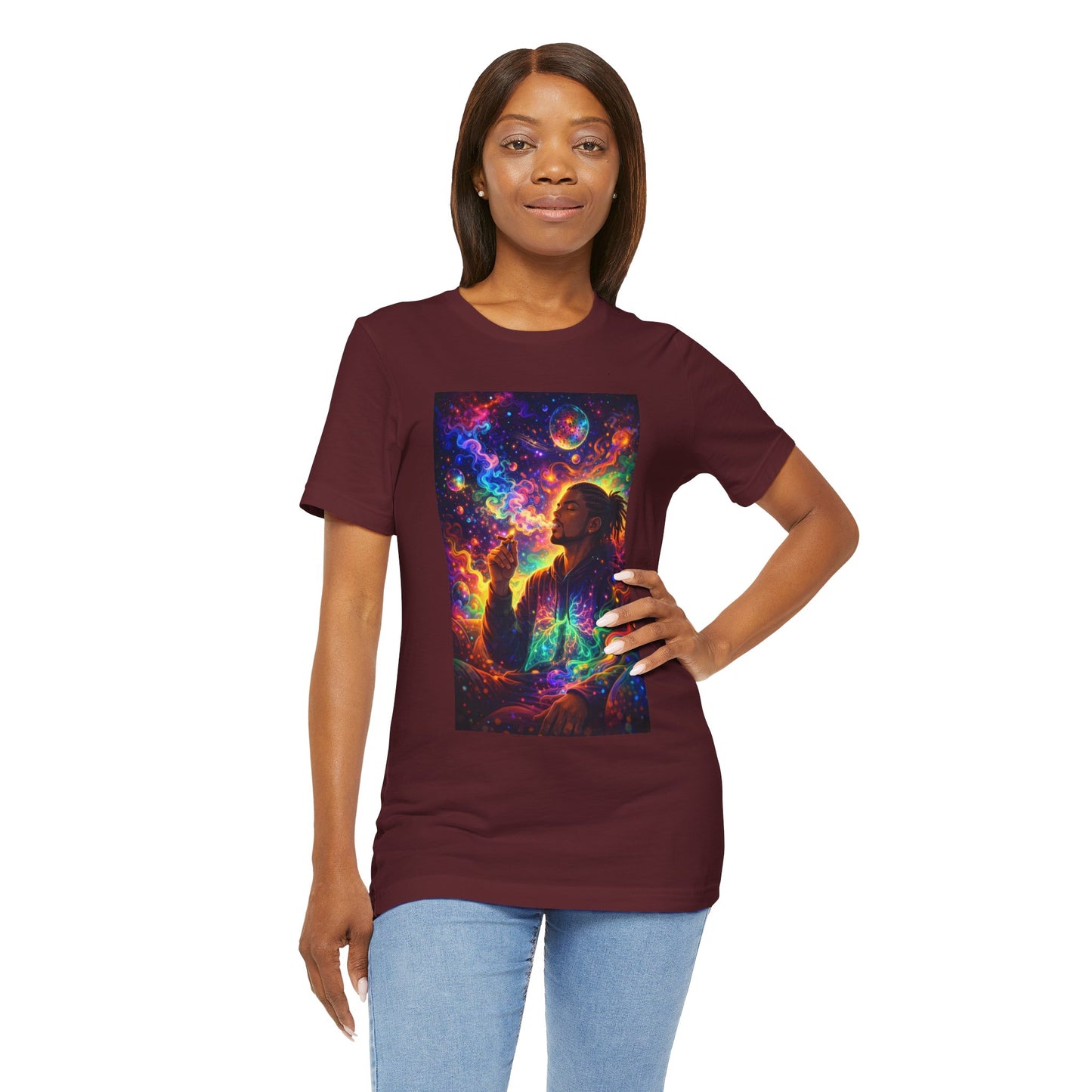 Psychedelic Session T-Shirt — Cosmic Portrait Graphic Tee