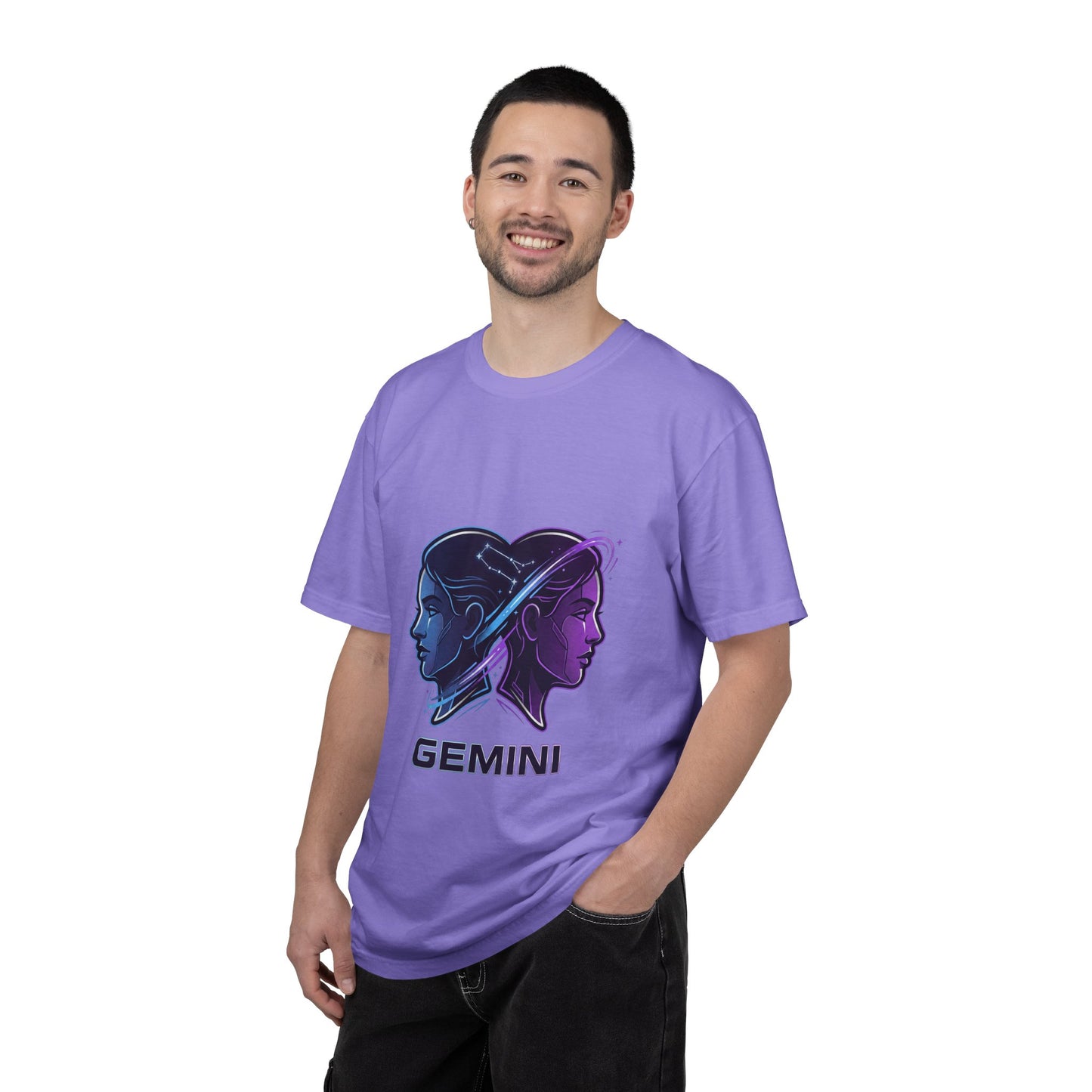 Gemini Zodiac T‑Shirt — Dual Faces Astrology Tee