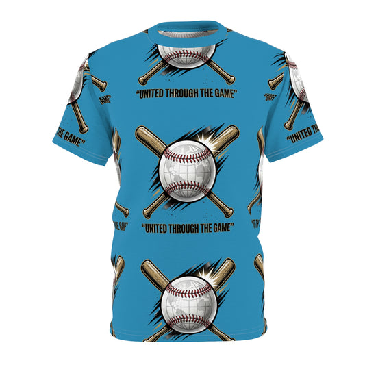 Baseball Crossed Bats All-Over Print Tee — "United Through the Game"