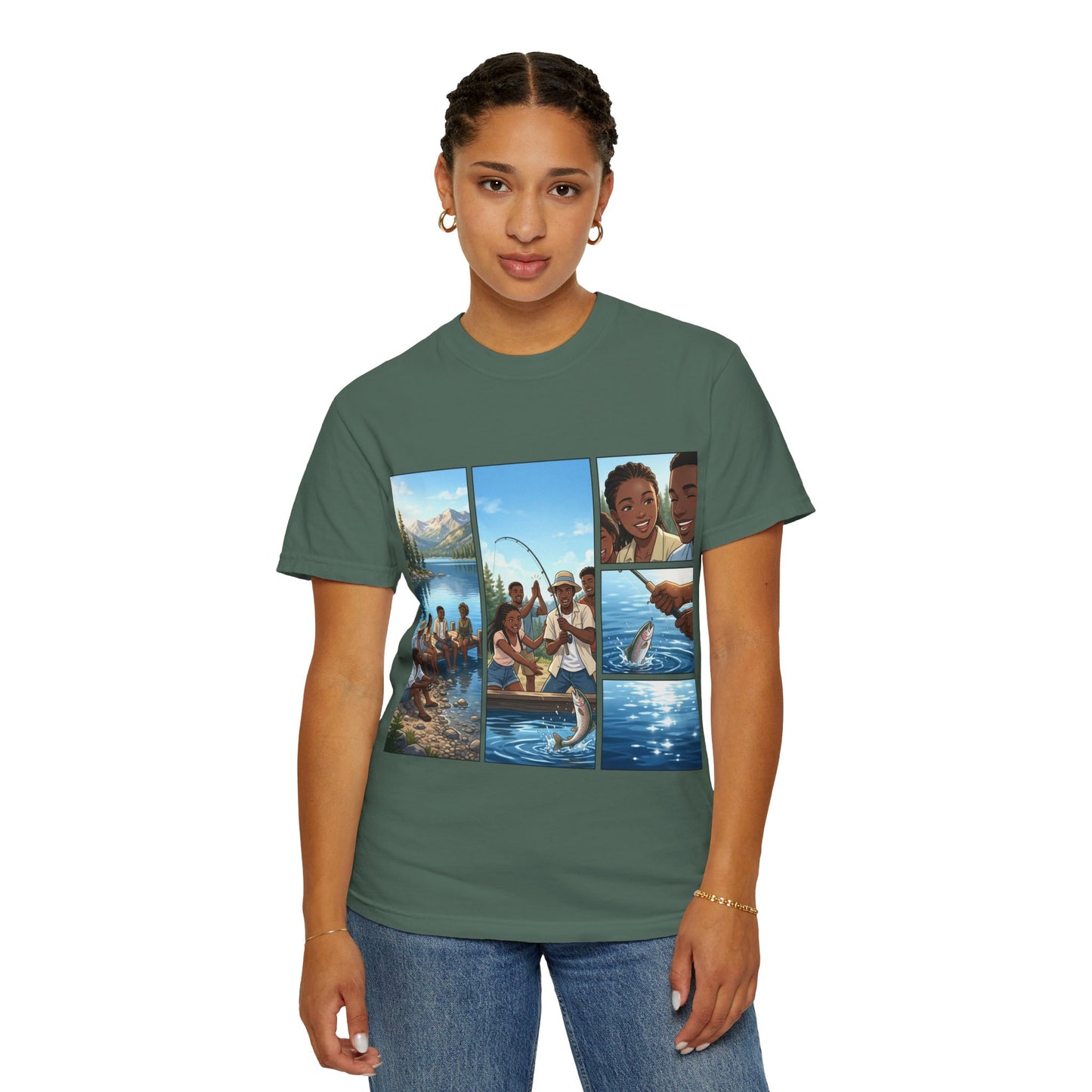 ake Tahoe Fishing Moments T-Shirt — Retro Outdoors Fishing Graphic Tee