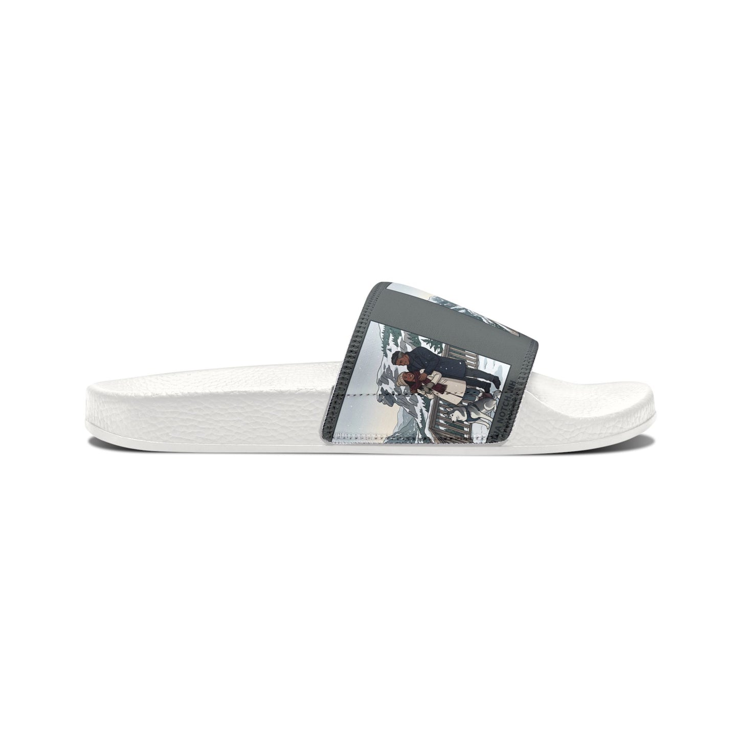 Youth Photo-Print Slide Sandals — Custom Removable-Strap Slides