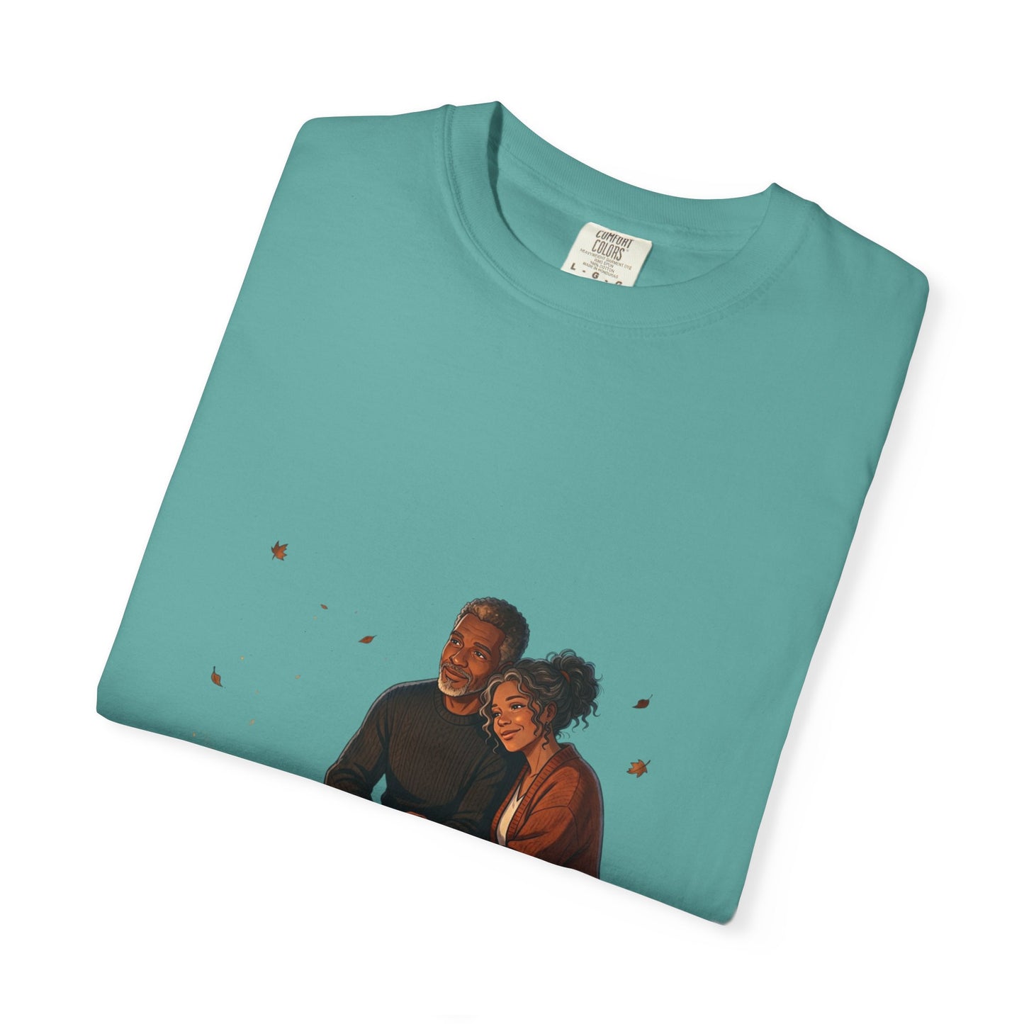 Midnight Firelight T-Shirt — Cozy Couple Campfire Graphic Tee