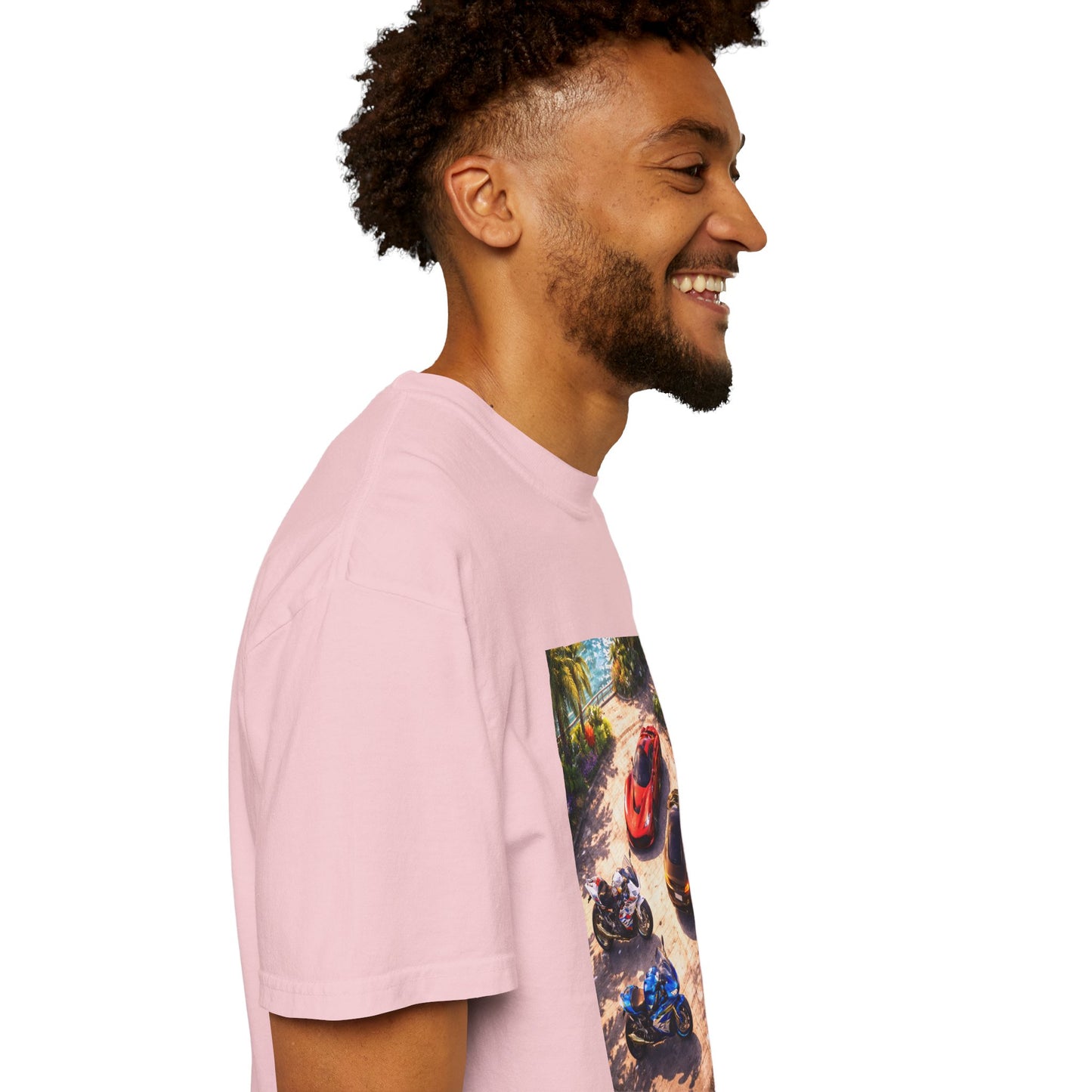 MULTI-VEHICLE - T-Shirt — Tropical Sports Cars & Motorbikes Print