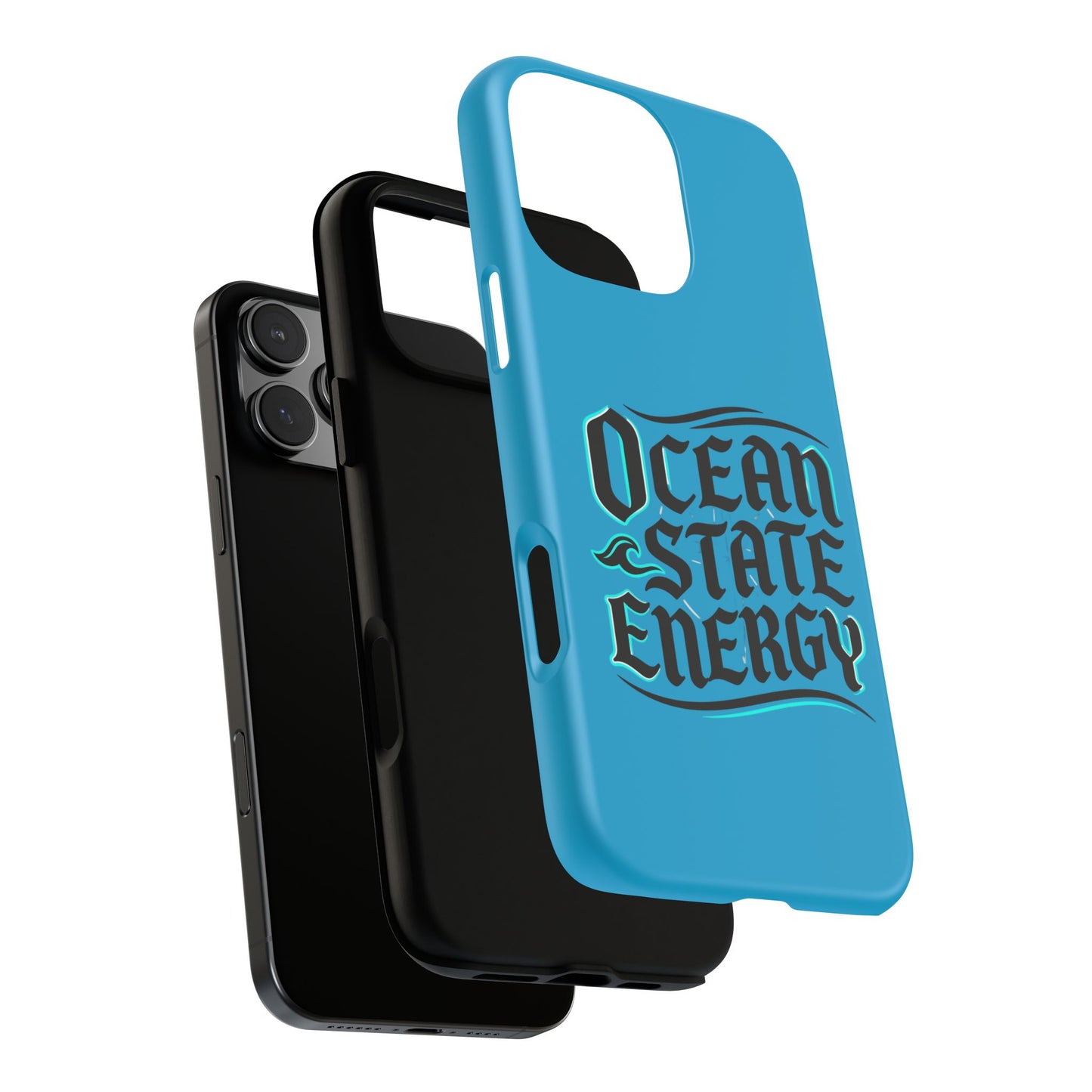 Ocean State Energy Phone Case — Tough Protective iPhone Cover with Nautical Script