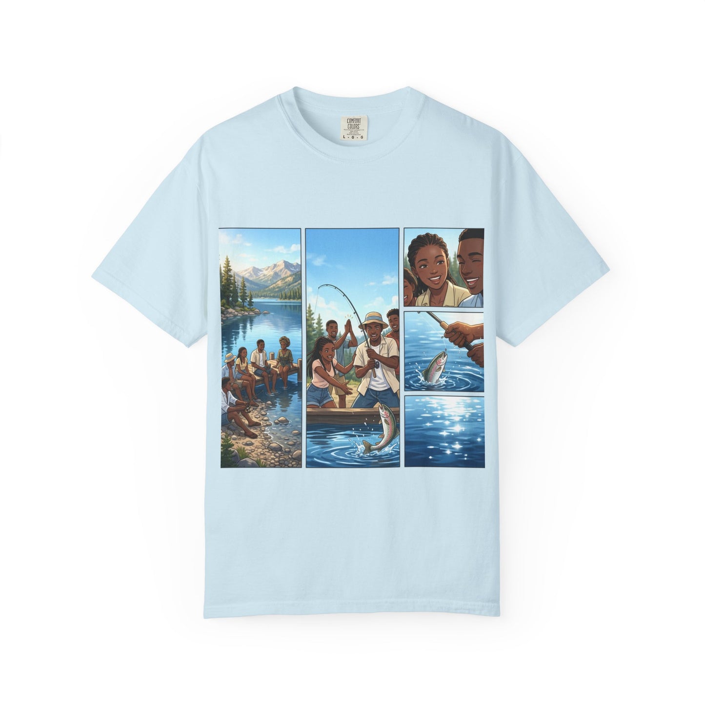 ake Tahoe Fishing Moments T-Shirt — Retro Outdoors Fishing Graphic Tee