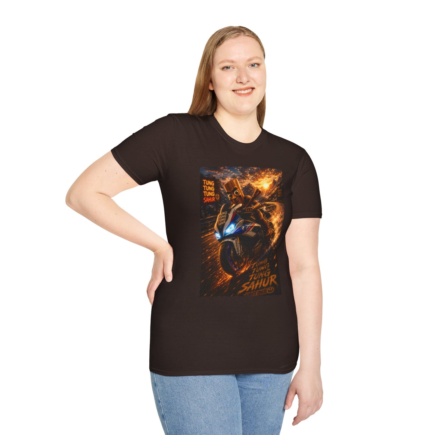 Tung Tung Tung Sahur 2 Wheels On Steel & Fire T-Shirt — "Time To Turn The Tide" Tee