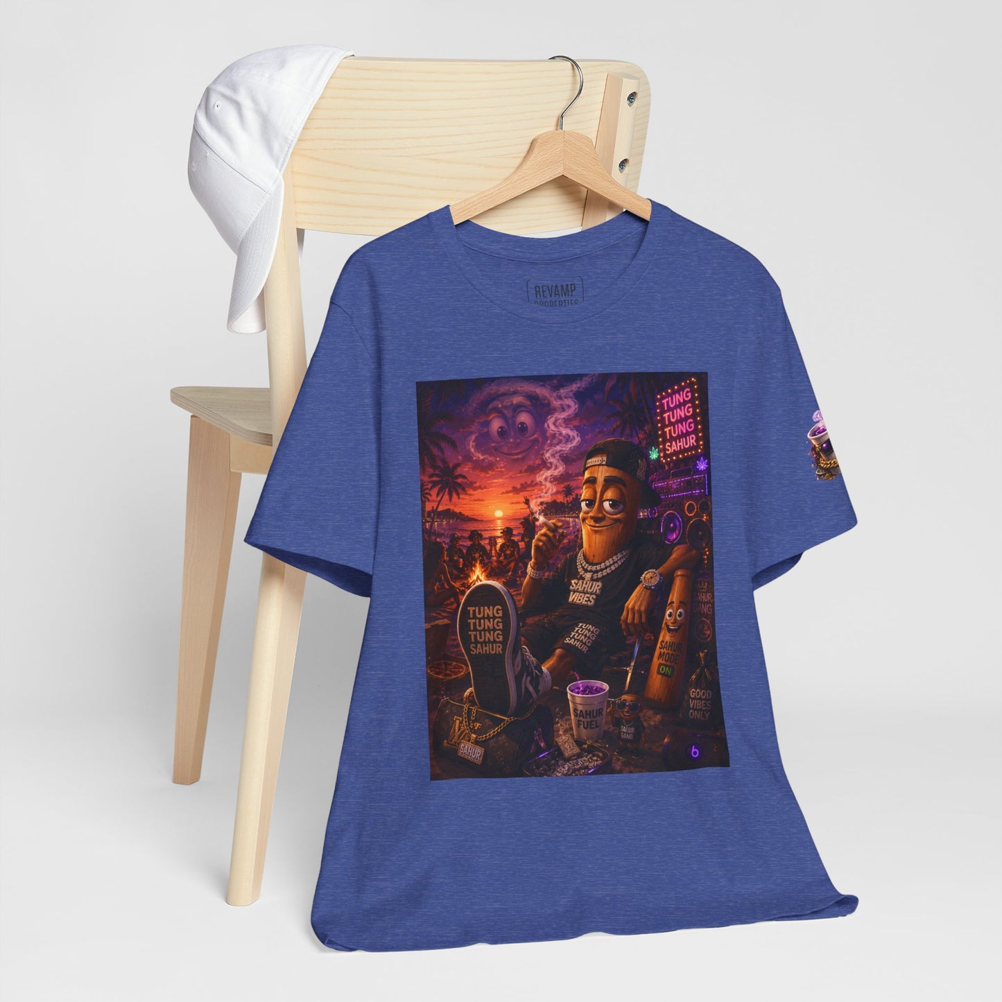Tung Tung Tung Sahur T-Shirt — "Summertime Vibes" Retro Beach Party Graphic Tee