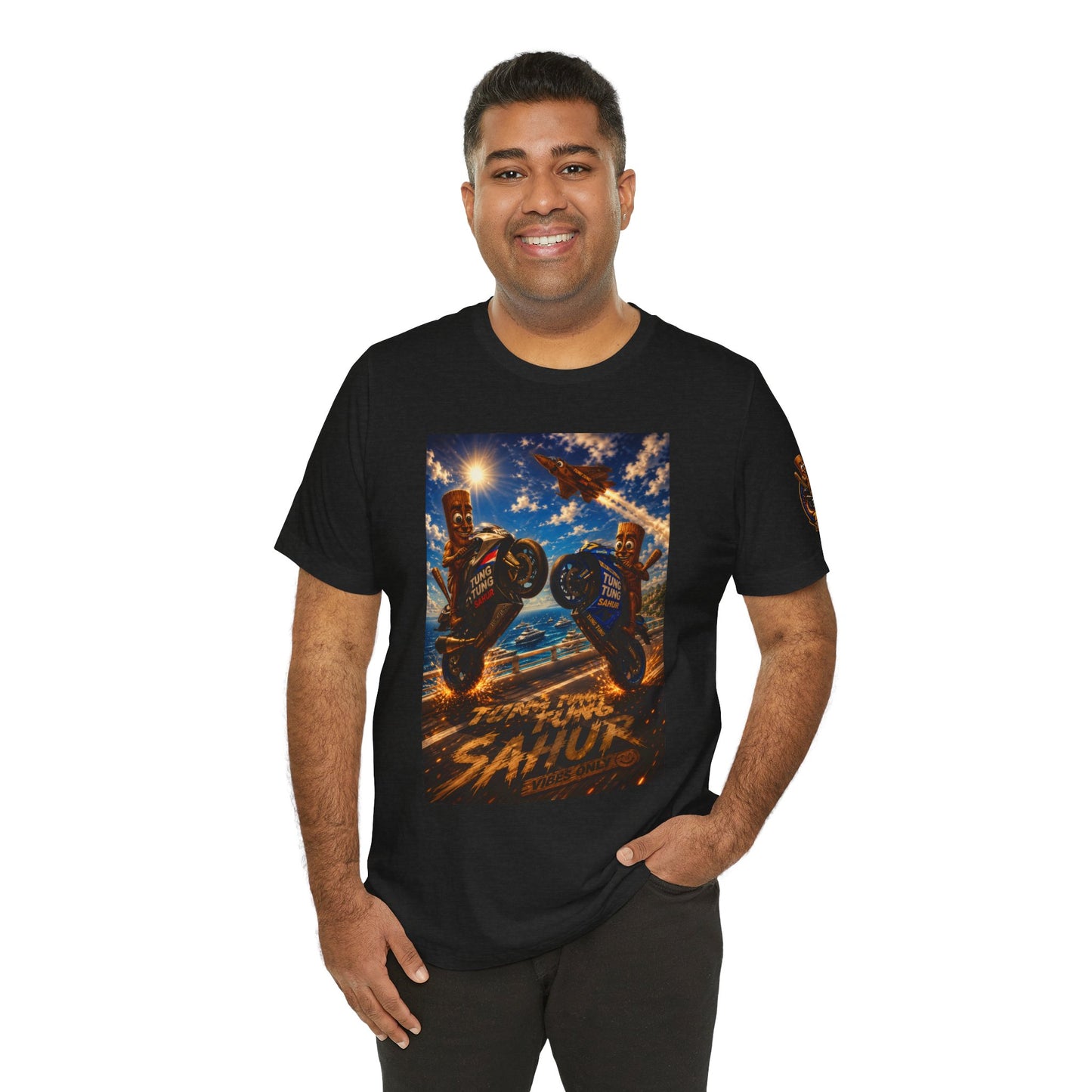 Motorcycle Stunt Tee — Sahara Riders Graphic T-Shirt