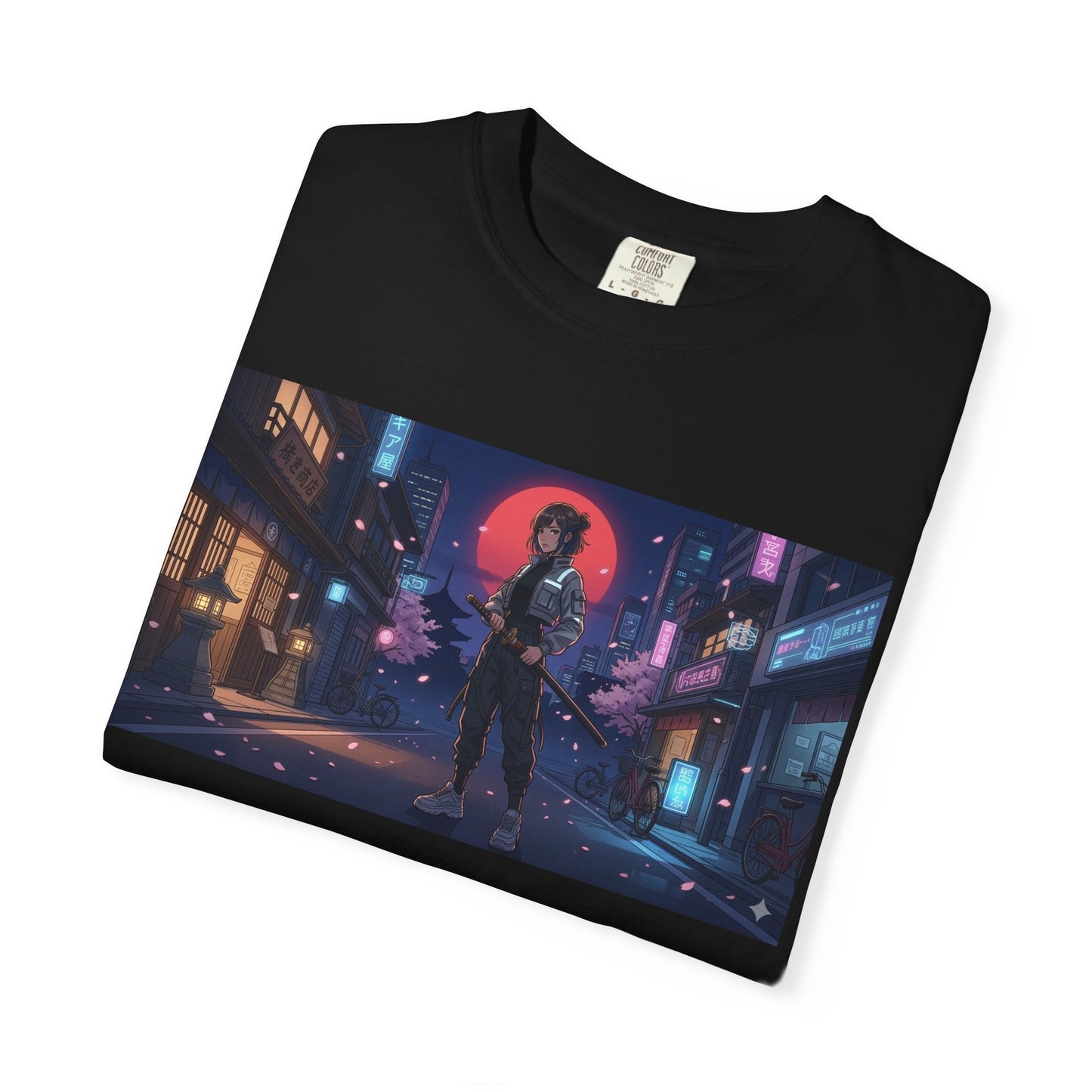 Japan — Samurai City Tradition + Nightscape T-Shirt —  Graphic Tee