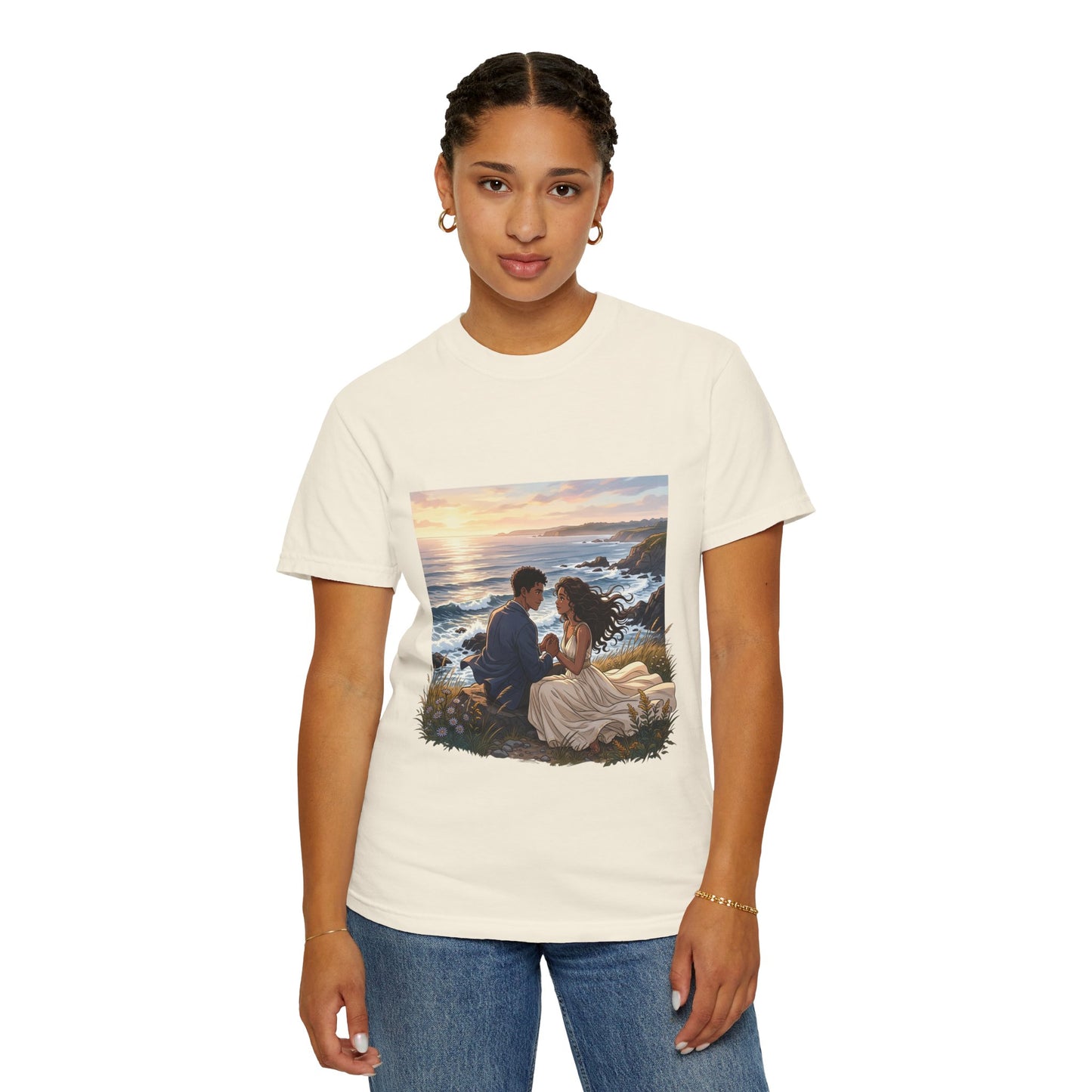 Romantic Sunset Beach Couple T-Shirt
