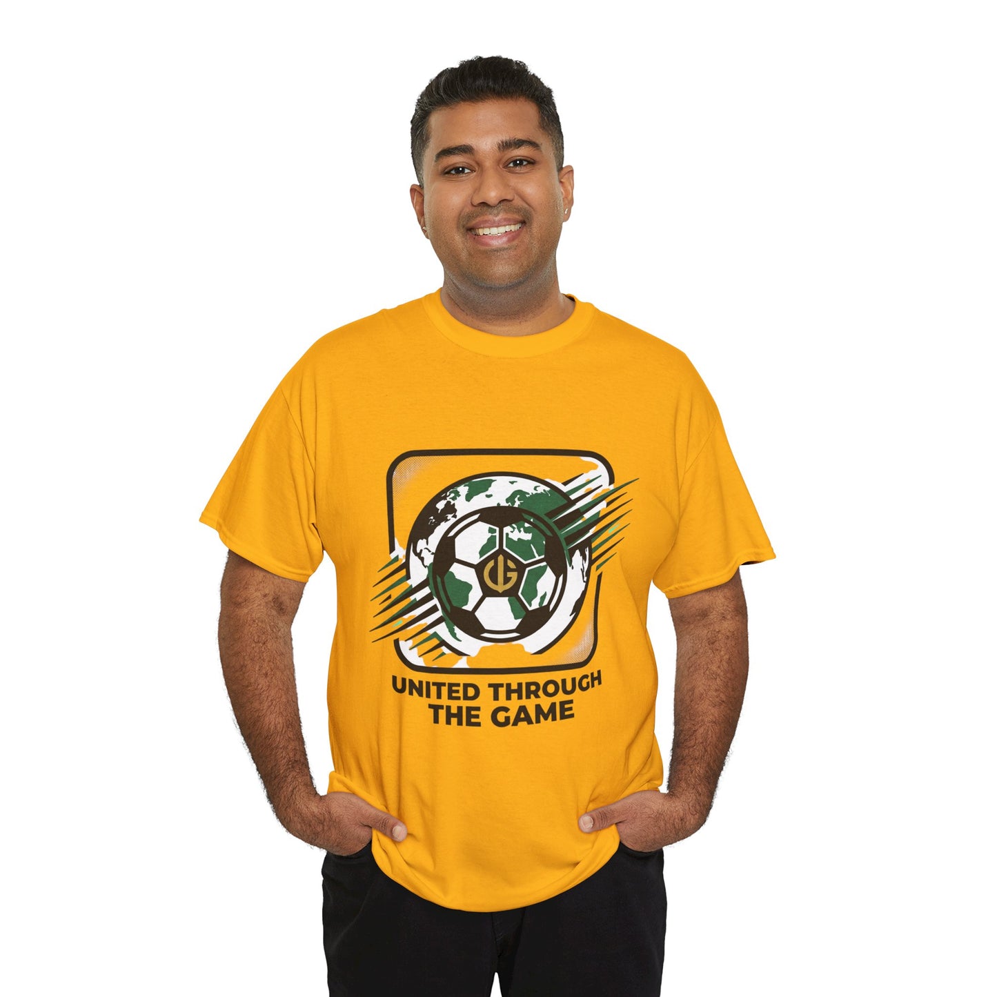 Soccer T-Shirt — "United Through the Game" Graphic Tee