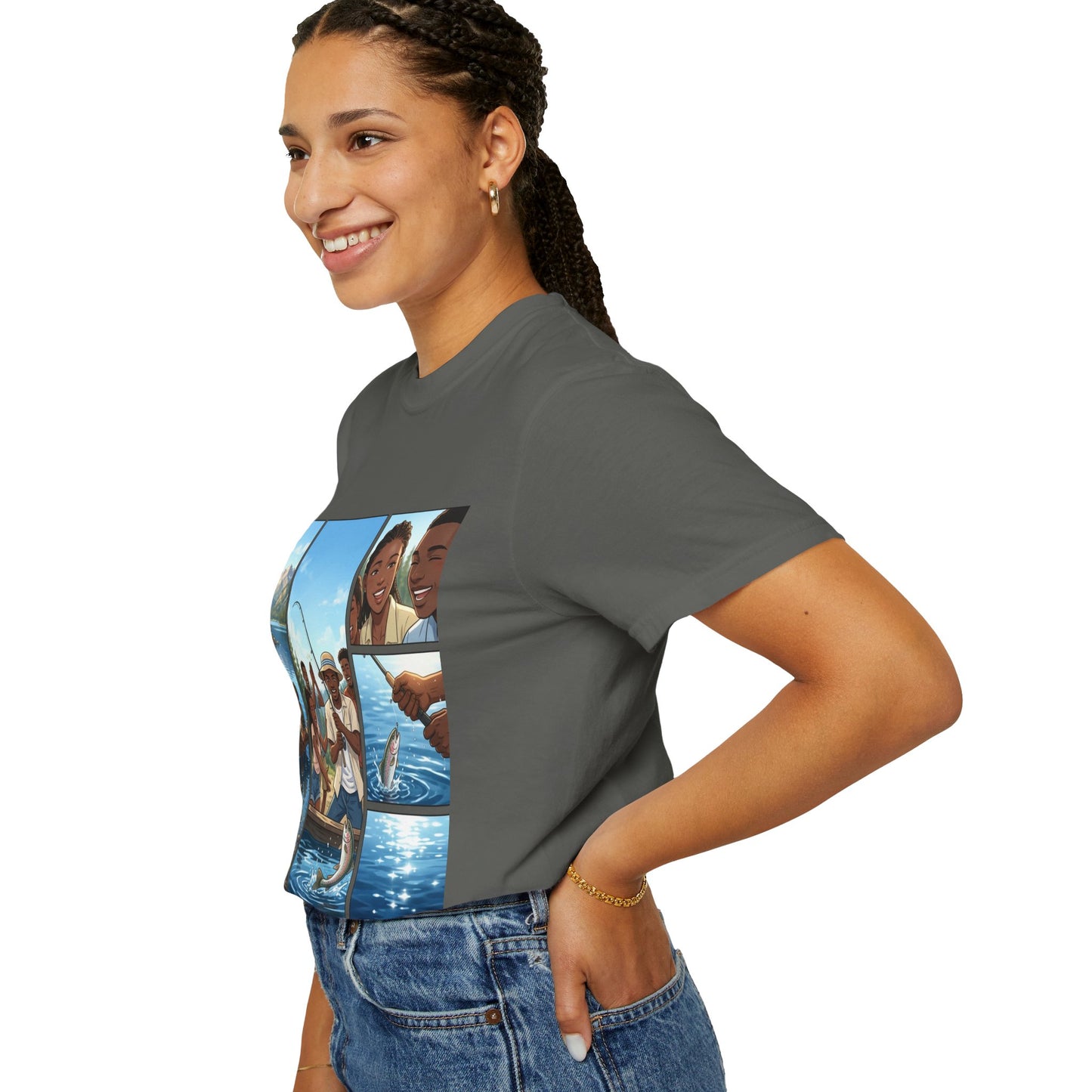 ake Tahoe Fishing Moments T-Shirt — Retro Outdoors Fishing Graphic Tee