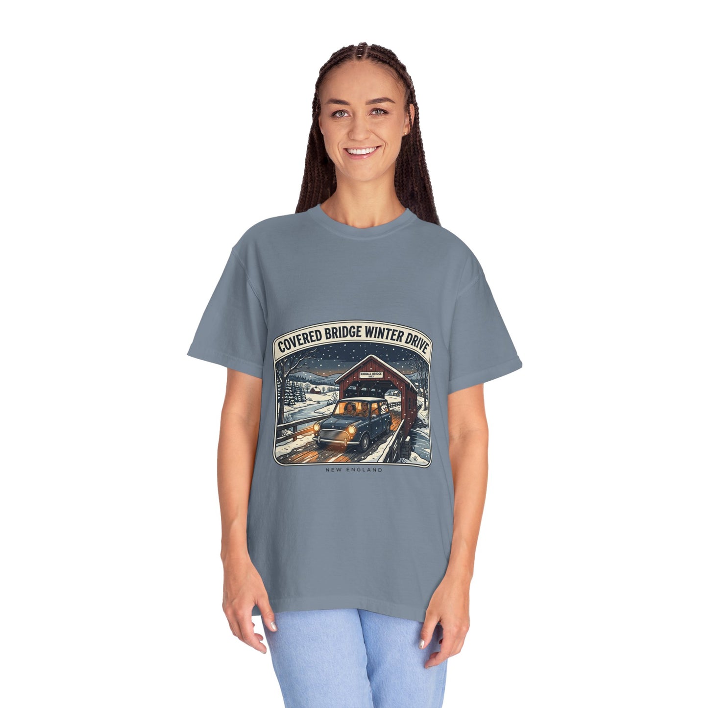 Covered Bridge Winter Drive T-Shirt