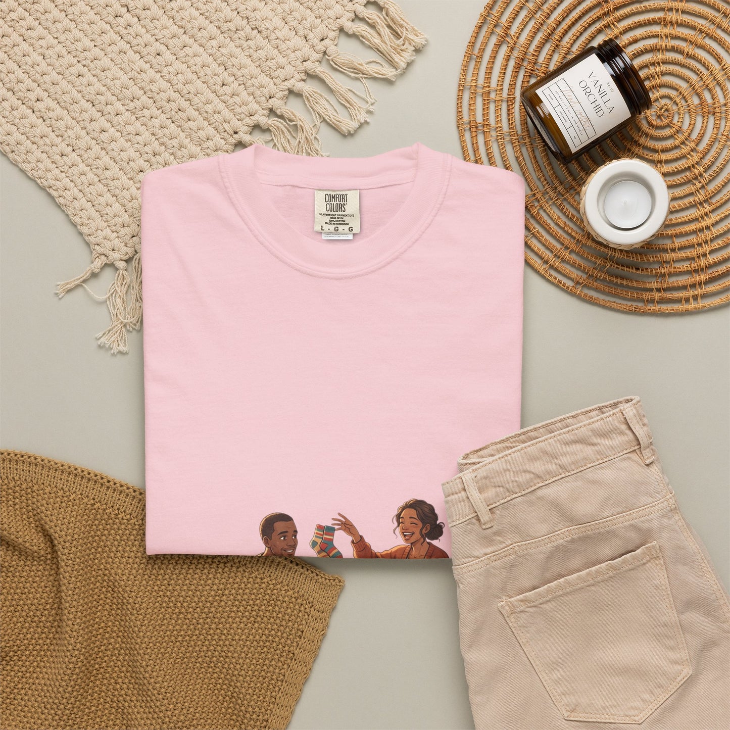 Picnic Cheers T-Shirt — Vintage Couple & Dog Illustration Tee