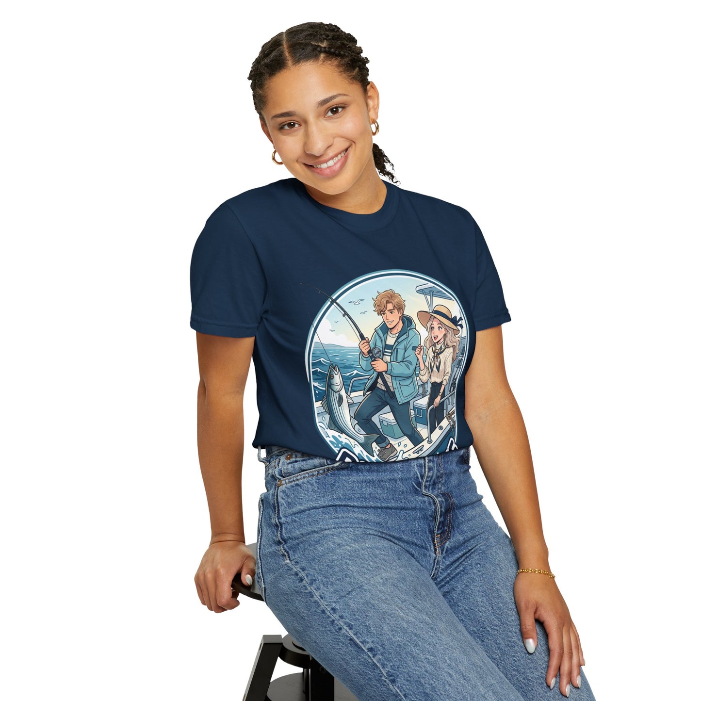 Reel Love Fishing T-Shirt — Cute Couple Anglers Graphic Tee