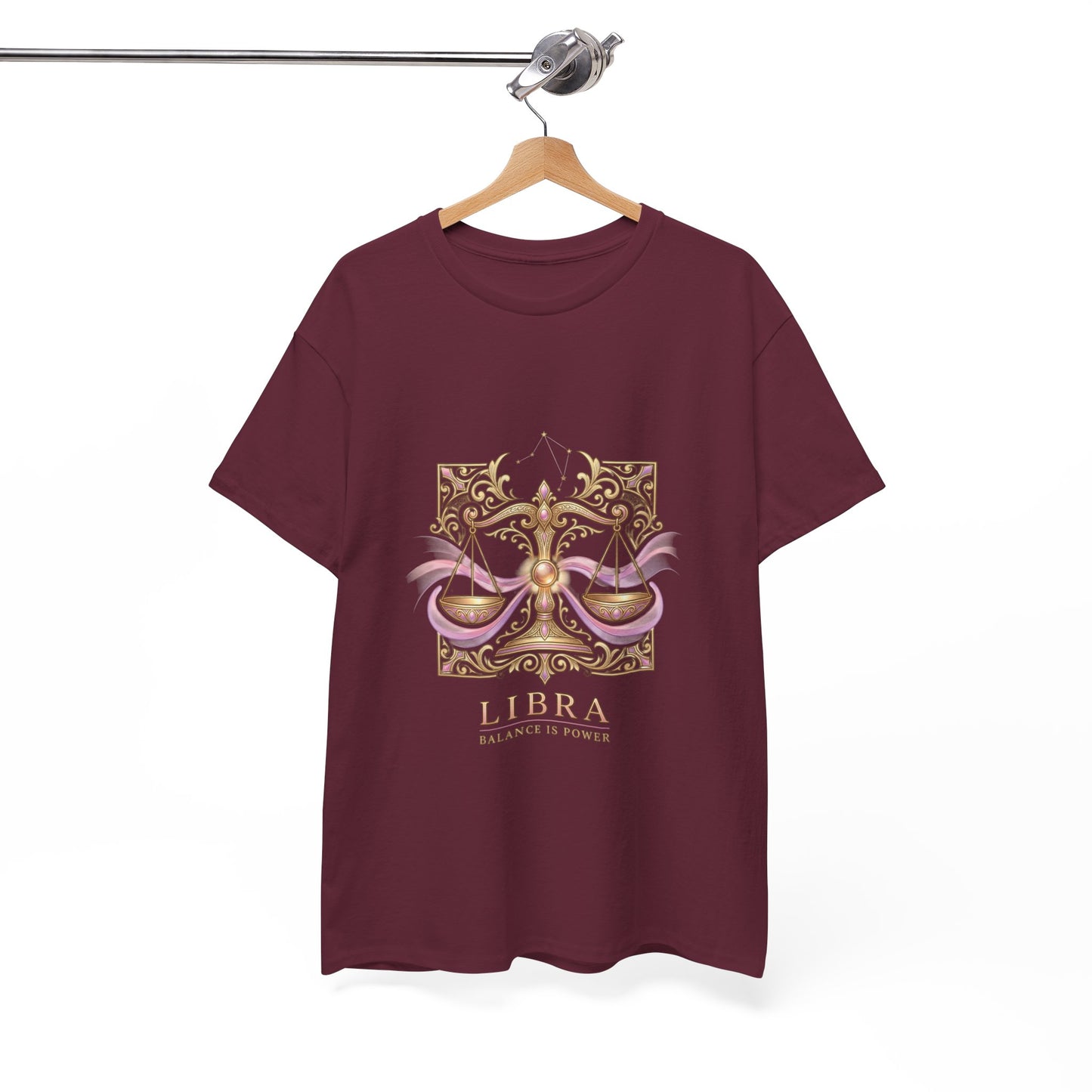 Libra Scales T‑Shirt — Zodiac Balance Is Power Tee