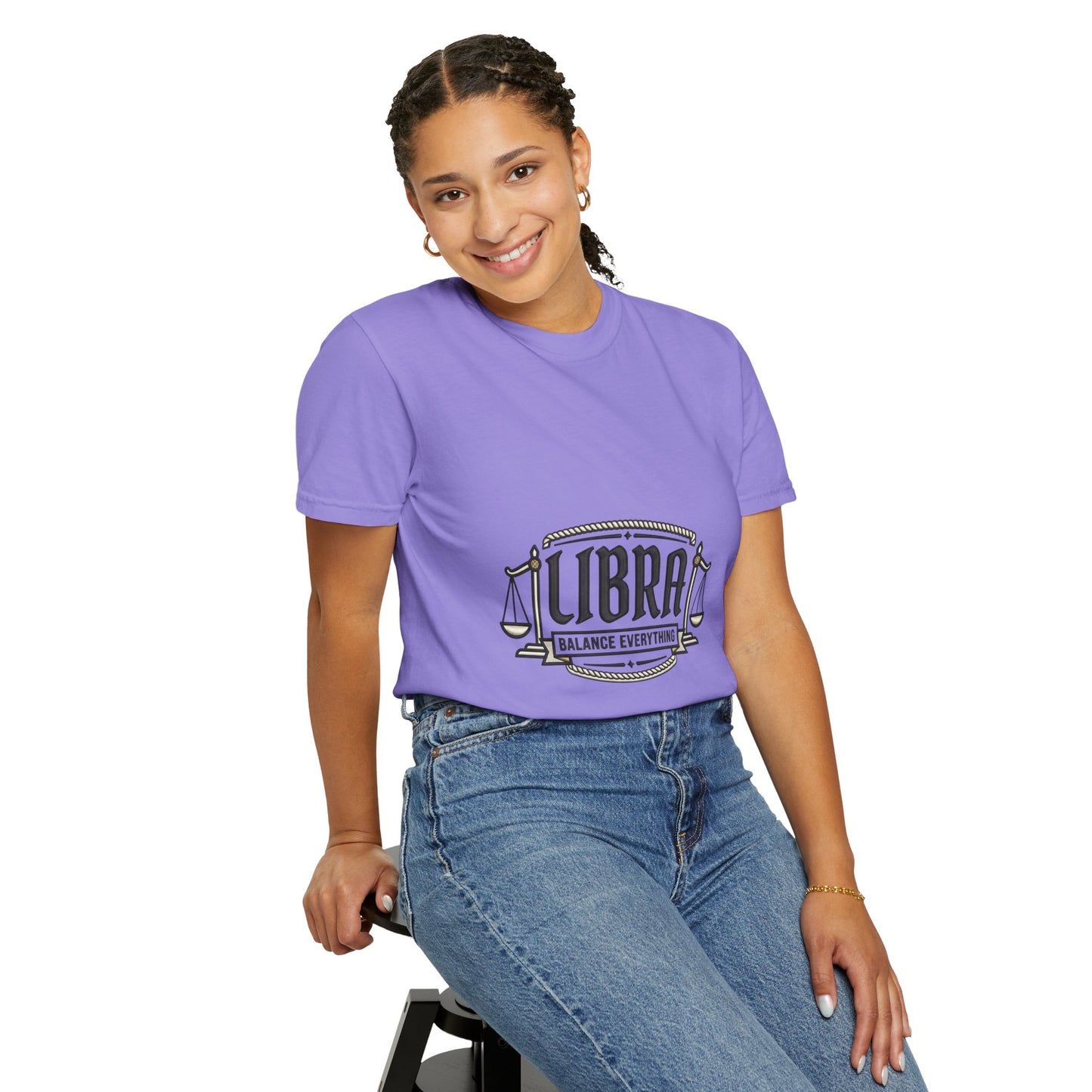 Libra Zodiac T-Shirt — "Balance Everything" Scales Design