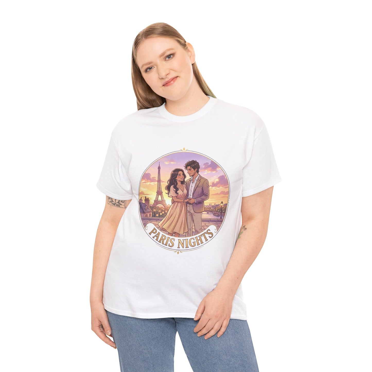 Paris Nights T-Shirt — Romantic Eiffel Tower Couple Tee