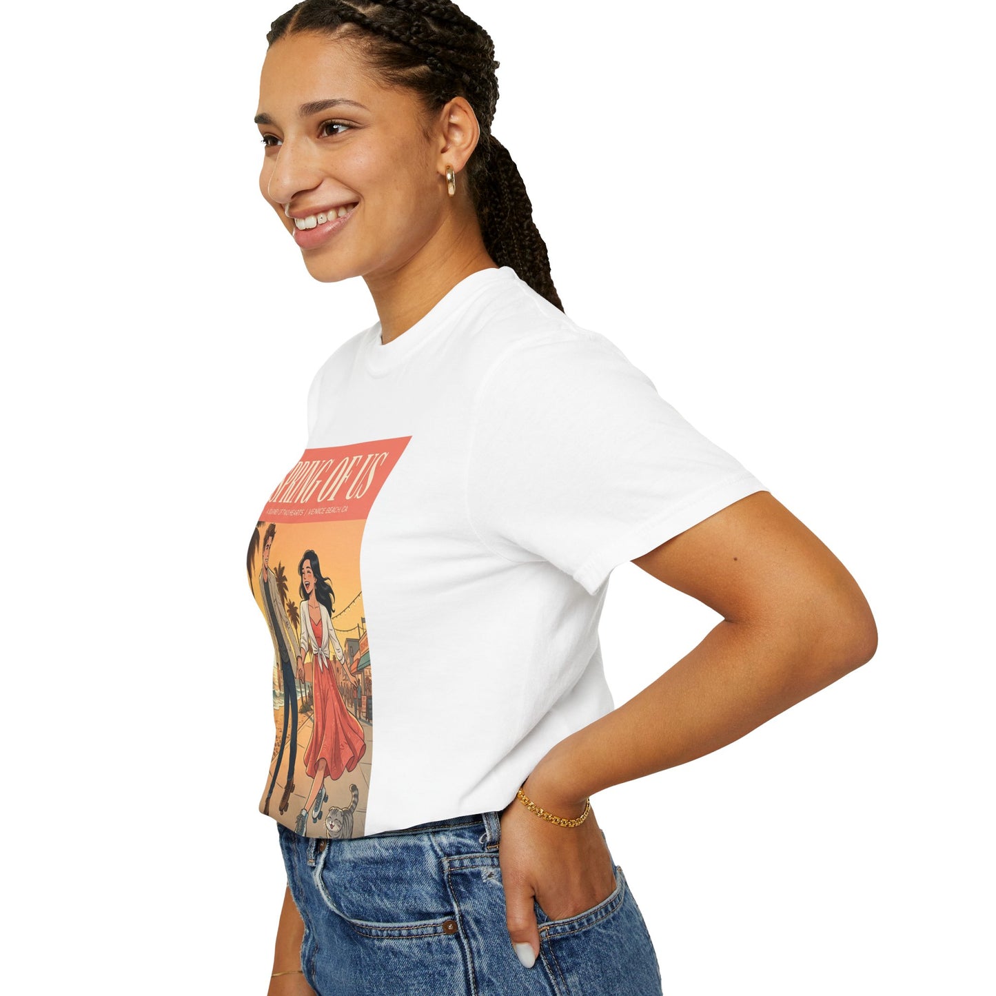 Spring of Us T-Shirt — Vintage Romantic Beach Couple Graphic Tee