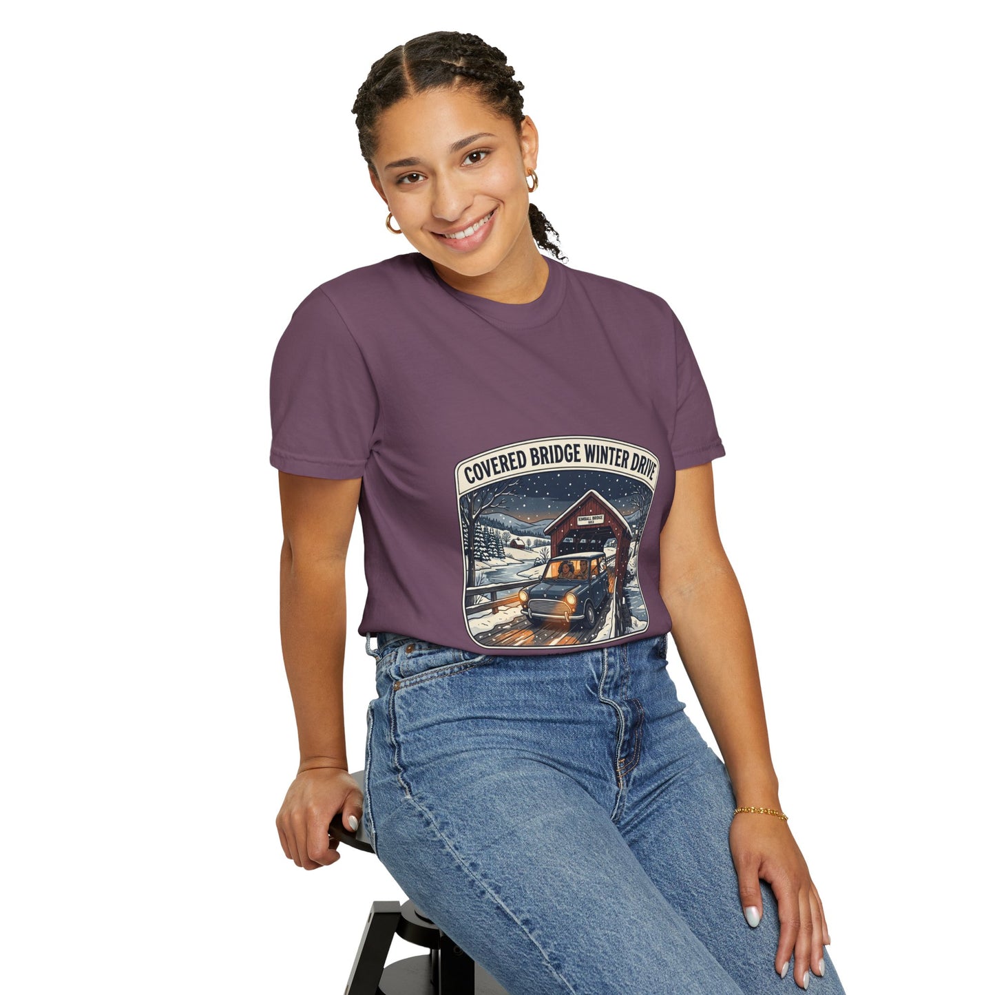 Covered Bridge Winter Drive T-Shirt