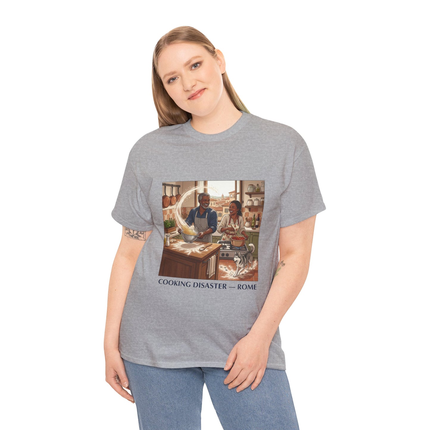 T-Shirt — 'Cooking Disaster — Rome' Illustrated Cooking Tee