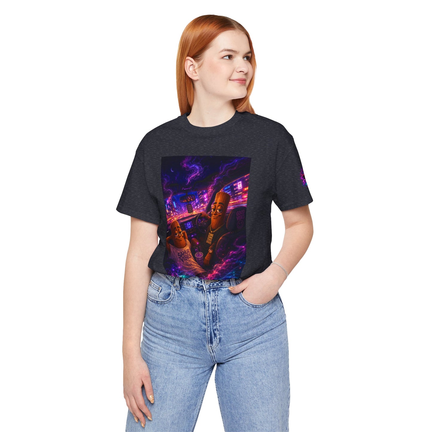 Tung Tung Tung Sahur Who Ride Like Us T-Shirt — Night Cruise Vaporwave Graphic Tee