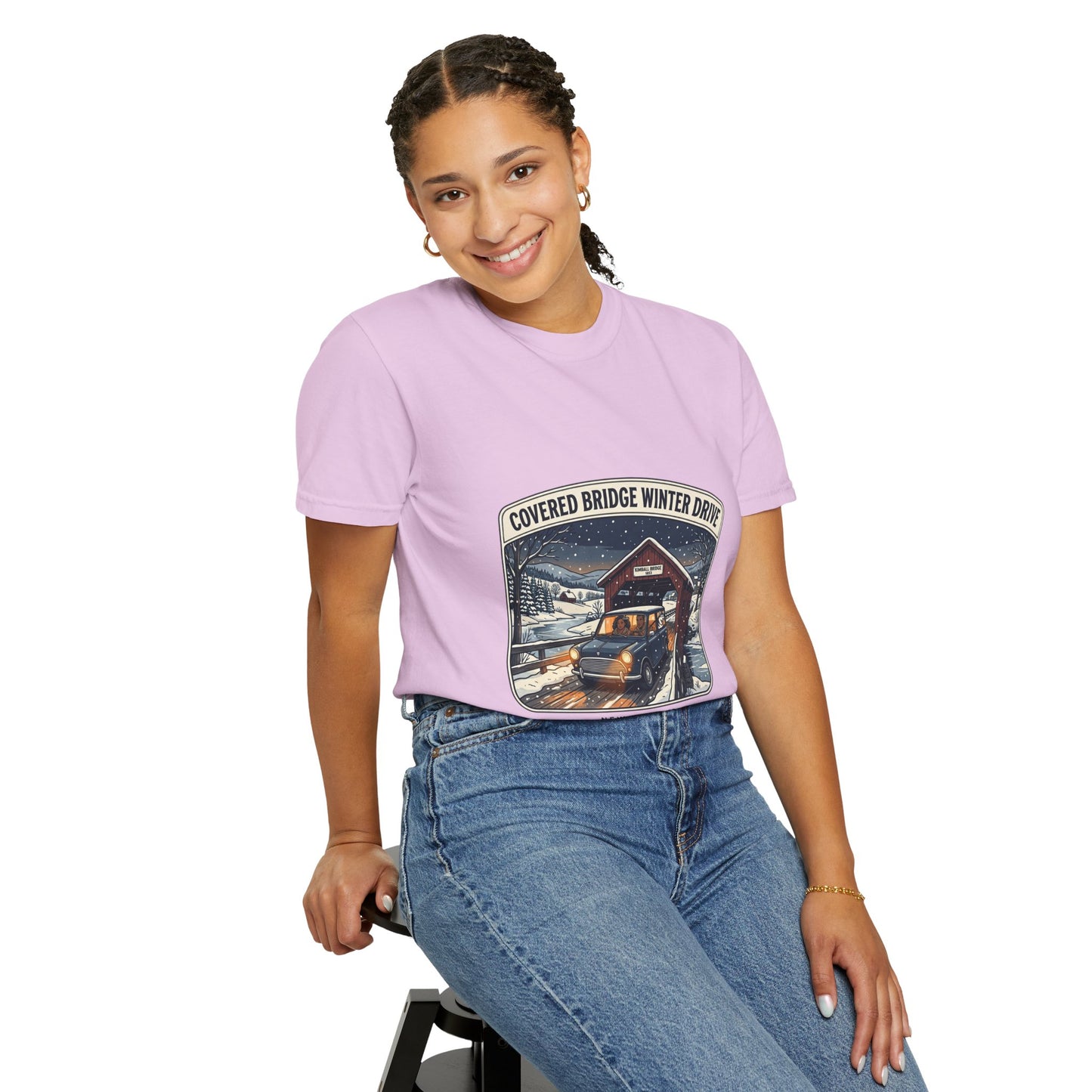Covered Bridge Winter Drive T-Shirt