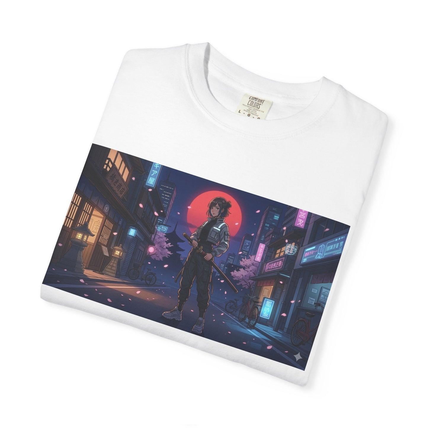 Japan — Samurai City Tradition + Nightscape T-Shirt —  Graphic Tee