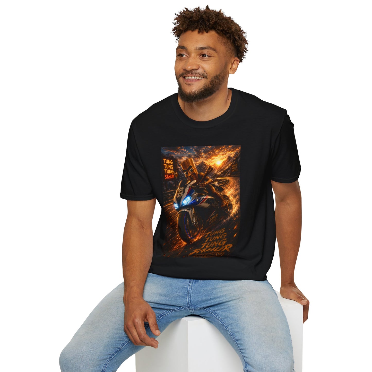 Tung Tung Tung Sahur 2 Wheels On Steel & Fire T-Shirt — "Time To Turn The Tide" Tee