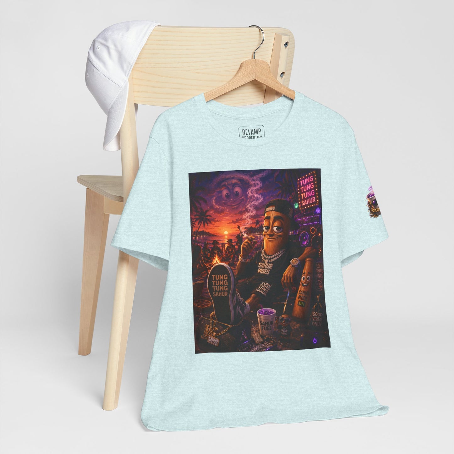 Tung Tung Tung Sahur T-Shirt — "Summertime Vibes" Retro Beach Party Graphic Tee