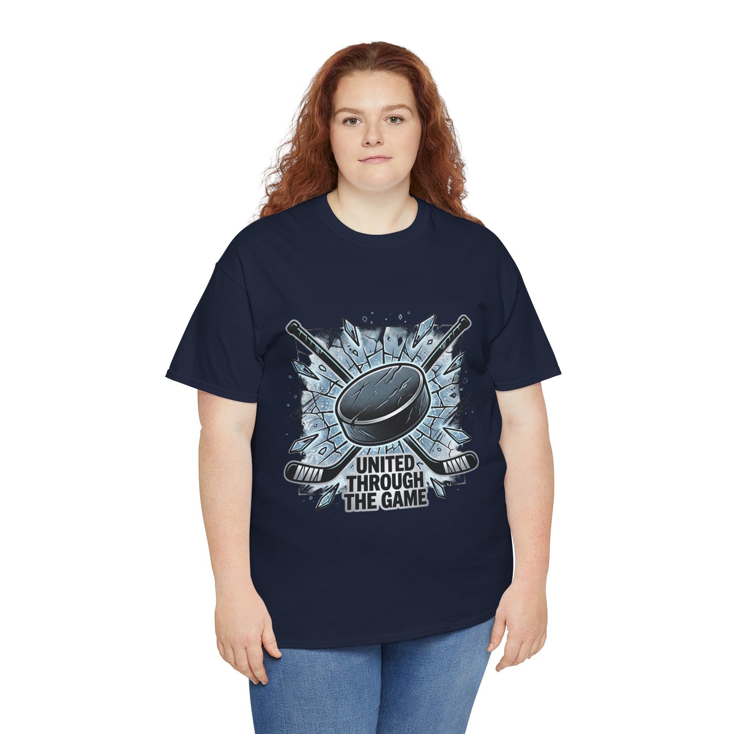 Hockey T-Shirt — "United Through the Game" Graphic Tee