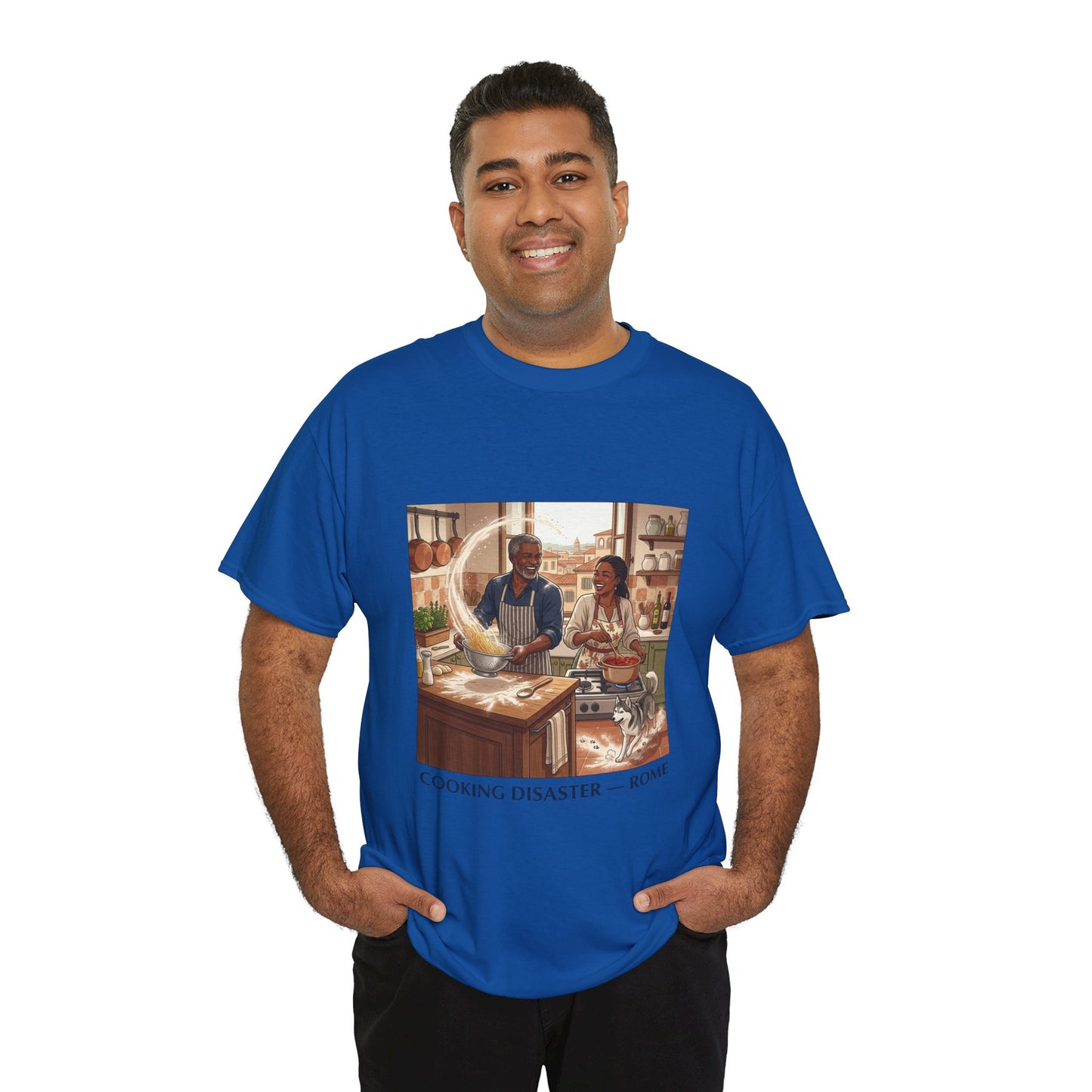 T-Shirt — 'Cooking Disaster — Rome' Illustrated Cooking Tee