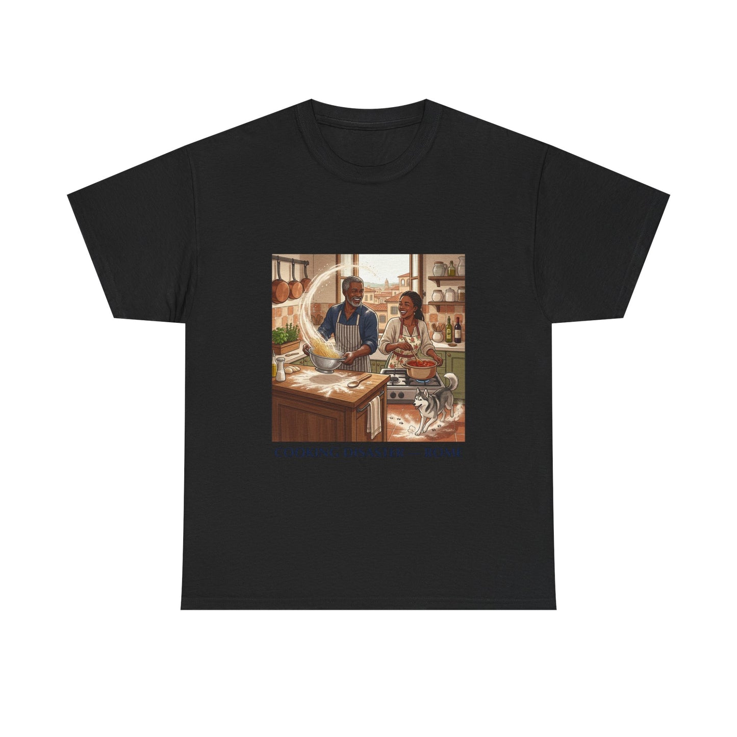 T-Shirt — 'Cooking Disaster — Rome' Illustrated Cooking Tee