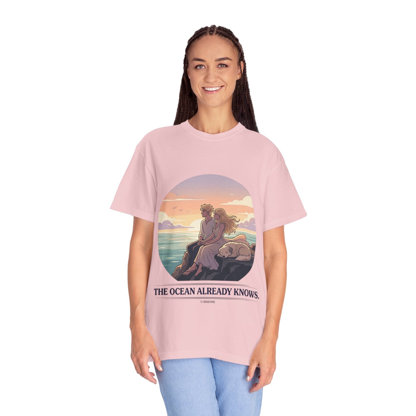 Ocean Sunset Graphic T-Shirt — "The Ocean Already Knows"