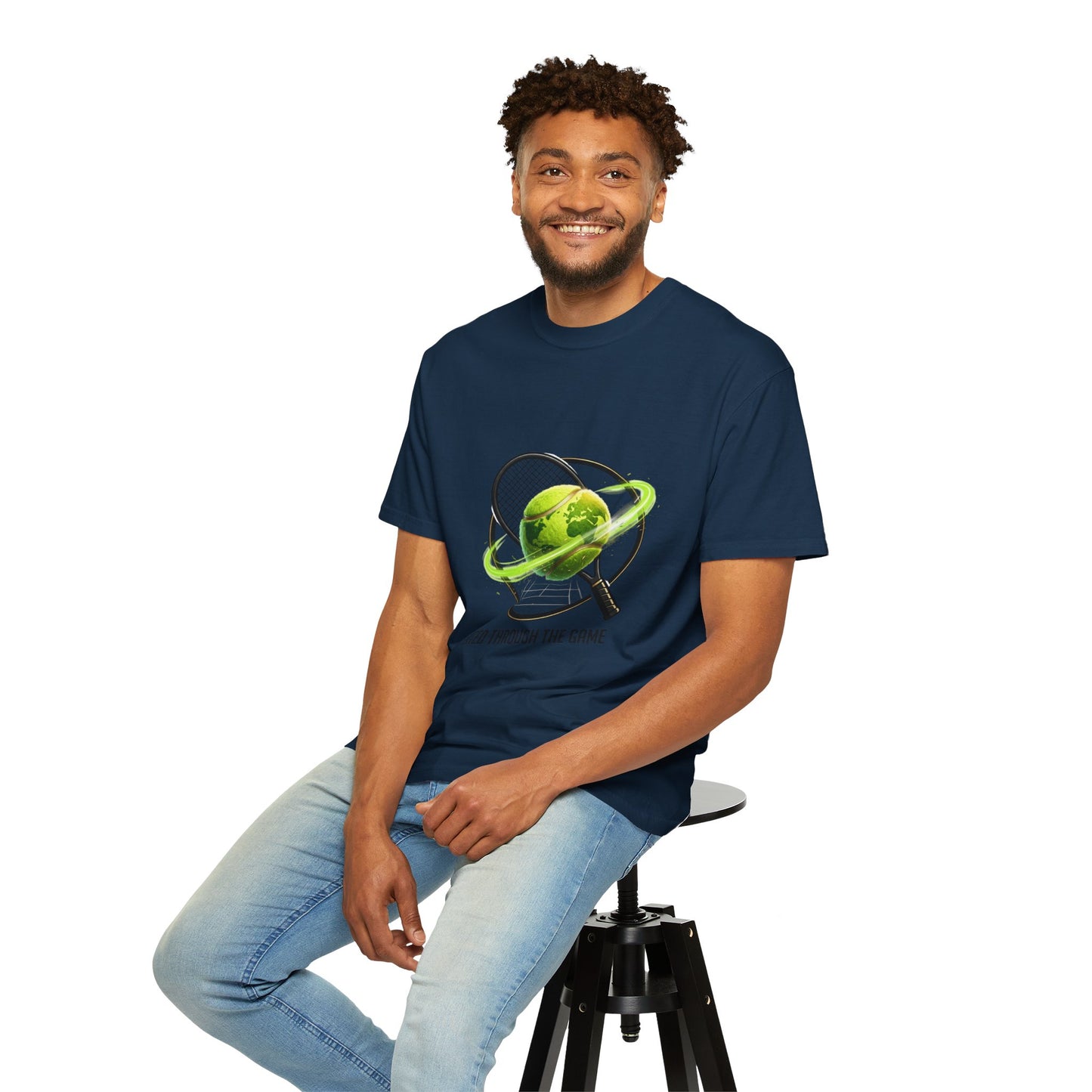 Tennis Globe T‑Shirt — "United Through the Game" Sports Tee