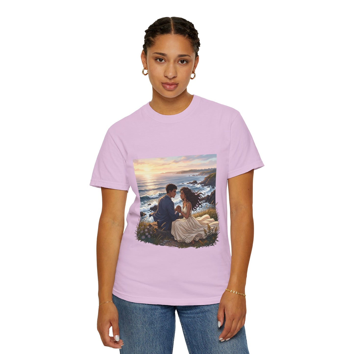 Romantic Sunset Beach Couple T-Shirt