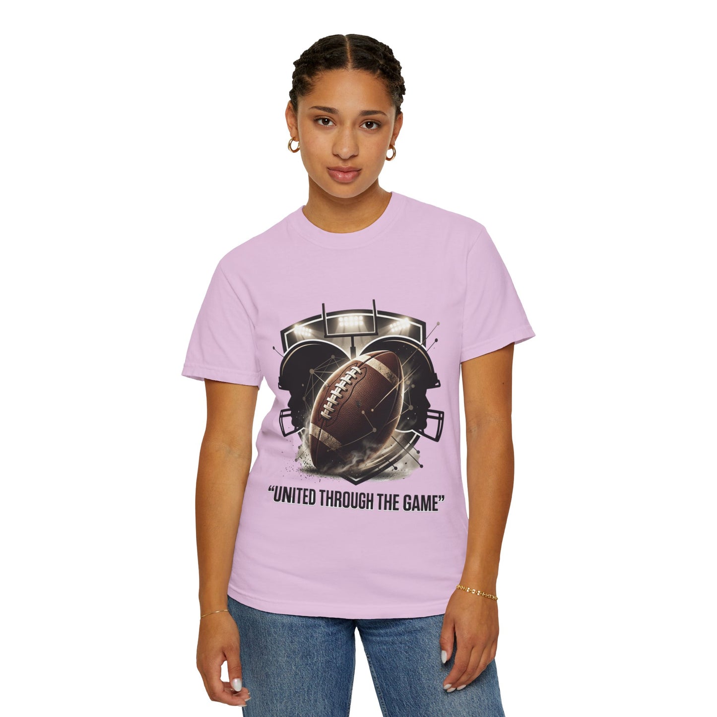 Football T-Shirt — "United Through the Game" Team Spirit Tee