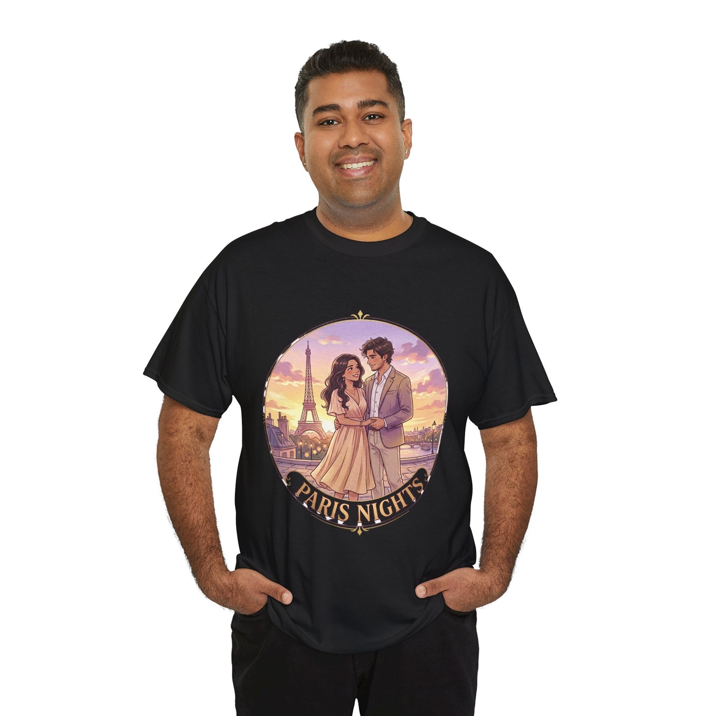 Paris Nights T-Shirt — Romantic Eiffel Tower Couple Tee