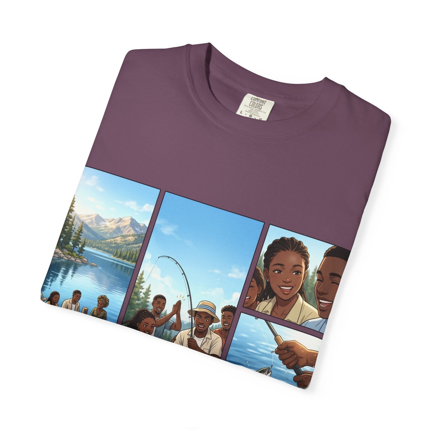 ake Tahoe Fishing Moments T-Shirt — Retro Outdoors Fishing Graphic Tee