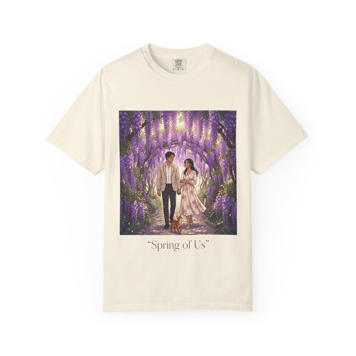 Spring of Us T-Shirt — Romantic Wisteria Couple Graphic Tee