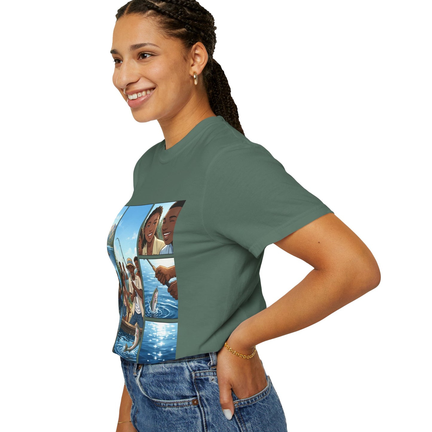 ake Tahoe Fishing Moments T-Shirt — Retro Outdoors Fishing Graphic Tee