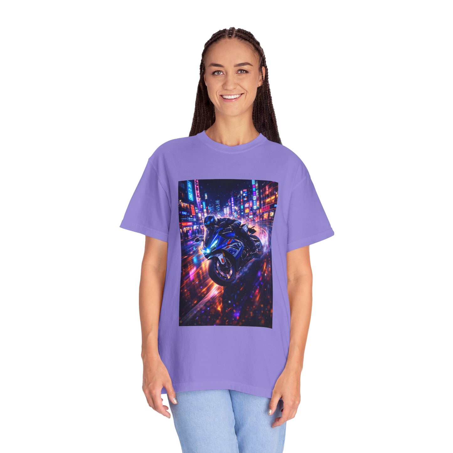 Suzuki GSX-R1000-NEON NIGHT RUN -  T-Shirt — Neon Night Rider Graphic Tee